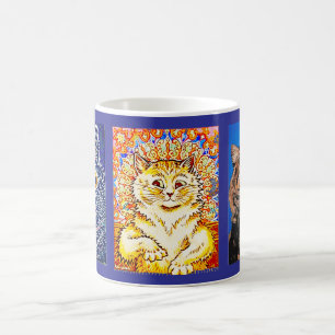 3 Art Katzen von Louis Wain, Kaffeetasse