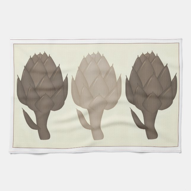 3 Artichokes Kitchen Towel Geschirrtuch (Horizontal)