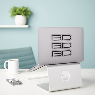 3 Aufkleber für das Black Monogram Logo Business N