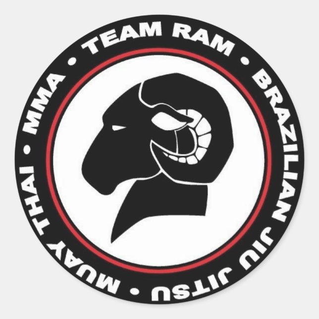 3" Aufkleber, Set 6, Rot und Schwarz Runder Aufkleber (Vorderseite)