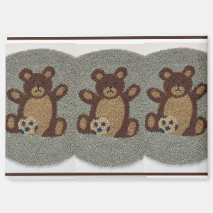 3 BÄREN TEPPICH ODER WANDTEPPICH FÜR METALLPUPPENH MAGNET