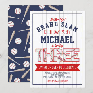 3. Baseball Geburtstagseinladung Einladung