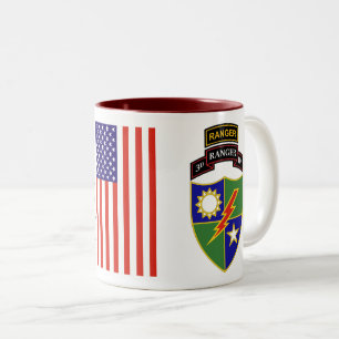 3. Bataillon - 75. Ranger mit zwei Tab-Tasse Zweifarbige Tasse