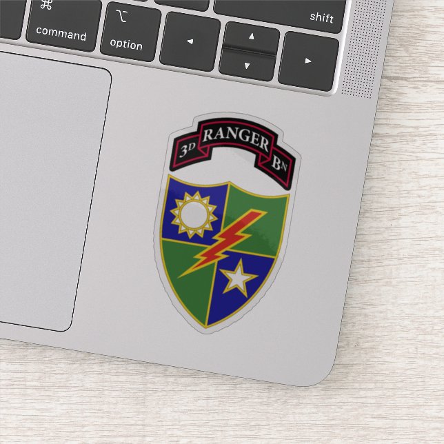3. Bataillon - 75. Ranger Regiment Aufkleber (Detail)
