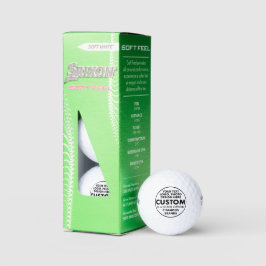 3 Benutzerdefinierte Personalisierte Srixon Soft F Golfball