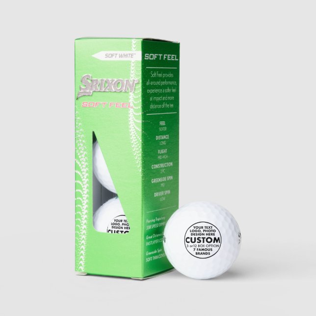 3 Benutzerdefinierte Personalisierte Srixon Soft F Golfball (Verpackung)