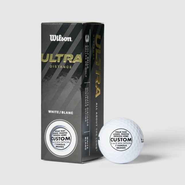 3 Benutzerdefinierte Personalisierte Wilson Ultra  Golfball (Verpackungen)