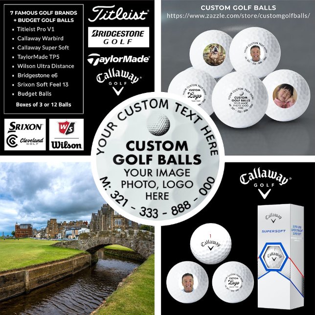 3 Benutzerdefiniertes Foto-Logo ruft Supersoft-Gol Golfball (CUSTOM GOLF BALLS
https://www.zazzle.com/store/customgolfballs/)