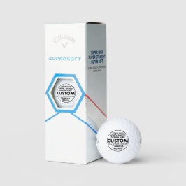 3 Benutzerdefiniertes Personalisiertes Callaway Su Golfball