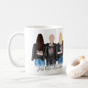 3 Best Friends Blonde Brünette BESTE FREUNDIN Freu Kaffeetasse