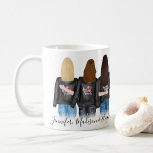3 Best Friends Custom Hair BESTE FREUNDIN Besties Kaffeetasse