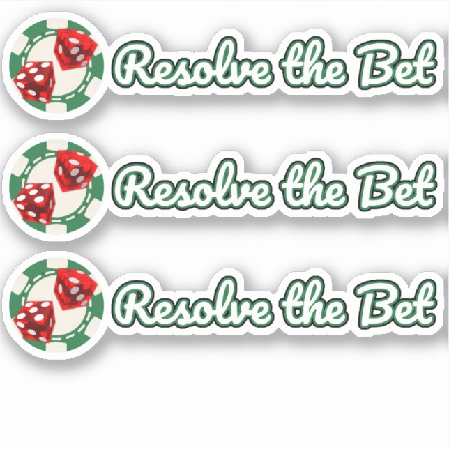 3 - Bet lösen - Eigener Schnitt Vinyl Aufkleber (Vorderseite)