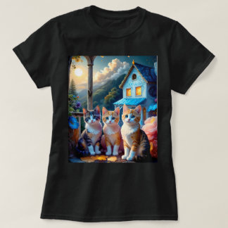 3 bezaubernde, von Künstlern entworfene Kätzchen T-Shirt