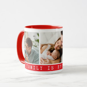 3 Bild Multi Foto Collage Familienangebot Red. Tasse