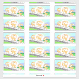 3 Billy Goat's Gruff-Konturkleber Aufkleber