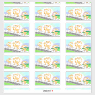 3 Billy Goat's Gruff-Konturkleber Aufkleber