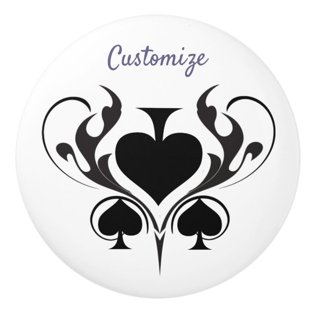 3 Black Spades Tribal Thunder_Cove Keramikknauf (Vorderseite)