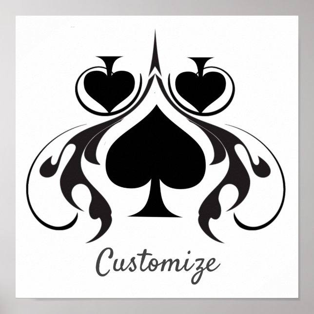 3 Black Spades Tribal Thunder_Cove Poster (Vorne)