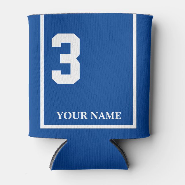 3 Blau mit dem Sättel für das Weiße Pferd, kundens Dosenkühler (Vorderseite)