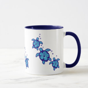 3 blaue Honu Schildkröten Tasse