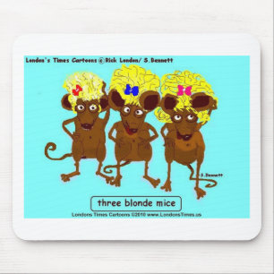3 Blonde Mäuse T-Shirts Tasse Cards & Geschenke Mousepad