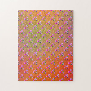 3 Blume und Schmetterlinge Single, Regenbogenfarbe Puzzle