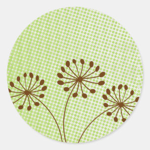 3 Braune Löwenzahn Herbst Blumen Aufkleber