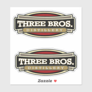 3 Bros Brennerei-Aufkleber Aufkleber