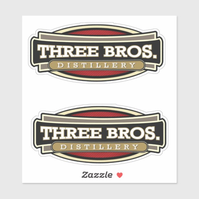 3 Bros Distillery Stickers Aufkleber (Blatt)
