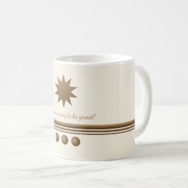 3 Brushed Gold & Creme Tasse
