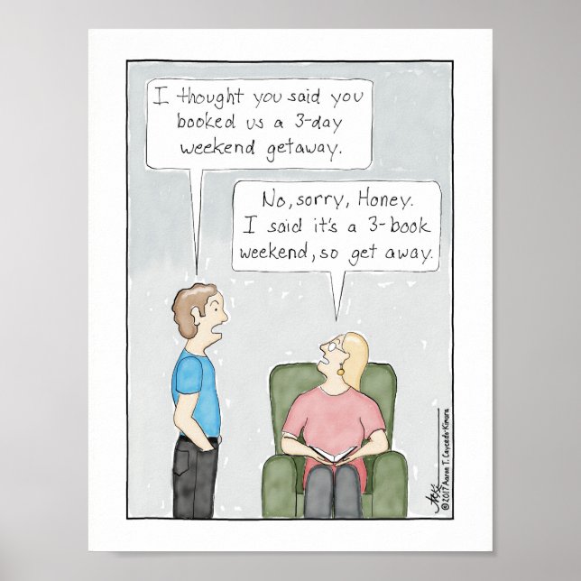 3-Buchwochenende Print Poster (Vorne)