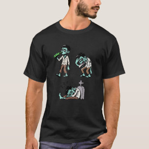 3 Bühnen Hangover eines Zombie zu Halloween T-Shirt