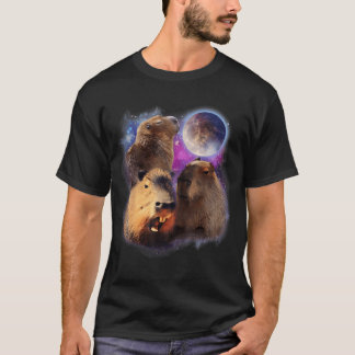 3 Capybara Moon Capybara Gefülltes Tier für Männer T-Shirt