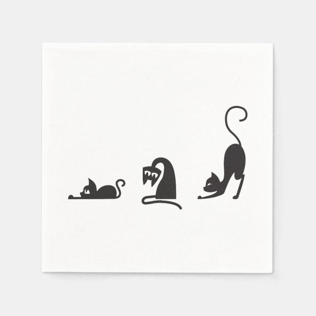 3 cats serviette (Vorderseite)