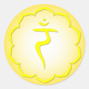 3. Chakra - Manipura Runder Aufkleber