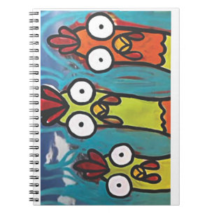 3 Chicken-Notebook Notizblock