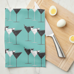 3 Cocktails B&W Martinis aqua - Bar Küchentuch