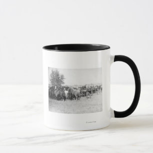 3 Cowboys, die Pferde PhotographSouth Dakota Tasse