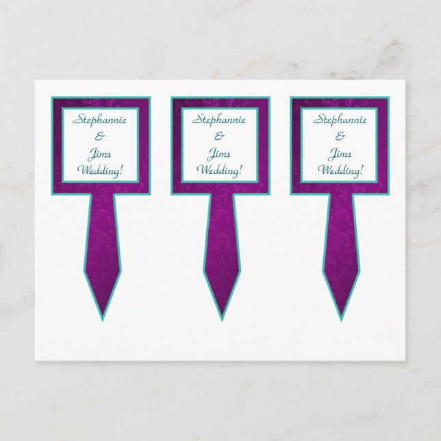 3 Cup Cake Picks Arabian Lila Postkarte (Vorderseite)