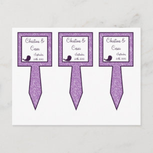 3 Cup Cake Picks Bird Swing Lila BG Herzen Backg Postkarte