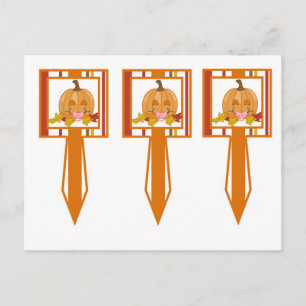 3 Cup Cake Picks Herbst Pumpkin Baby Herbst Postkarte