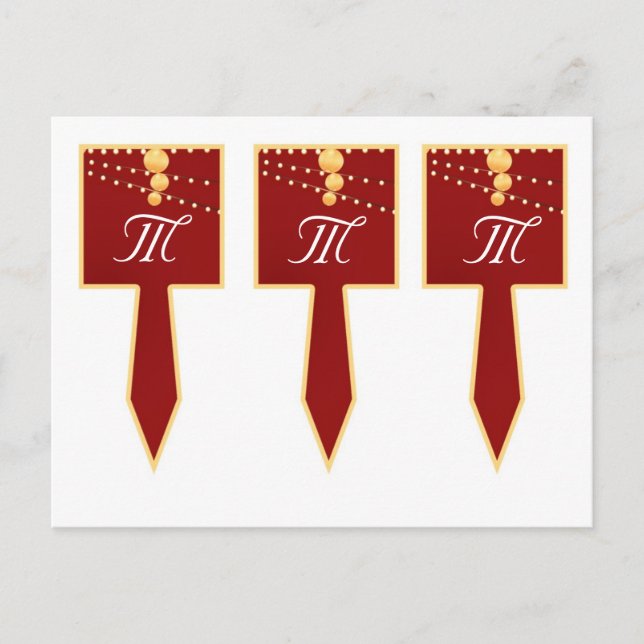 3 Cup Cake Picks Papier Laternen auf Rot Chinesisc Postkarte (Vorderseite)