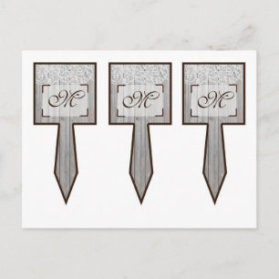 3 Cup Cake Picks Pferdeschuhe auf Land der Holzlac Postkarte