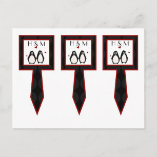 3 Cup Cake Picks Pinguin Liebe Paare Lebenszeit Postkarte
