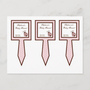 3 Cup Cake Picks Pink Ladybug Einladungspostkarte