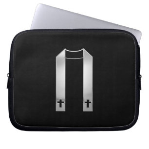 3-D Aussehen Silver Priest's Stole Laptopschutzhülle