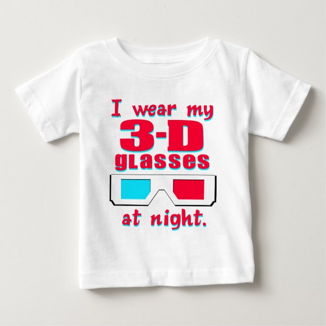 3-D-Brille Baby T-shirt (Vorderseite)