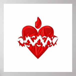 "3-D" Heiliges Herz Jesu Poster