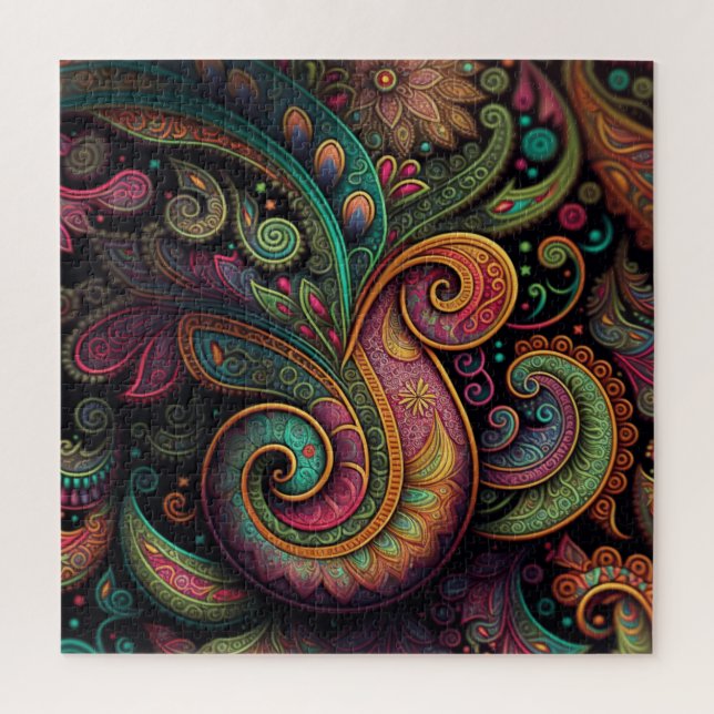3-D Look Paisley Puzzle (Vertikal)