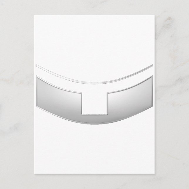 3-D-Look Silber Priester- oder Ministerkragen Postkarte (Vorderseite)